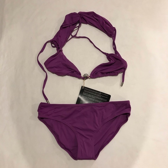 Amulette purple triangle bikini. Size L. NWT - Picture 6 of 15